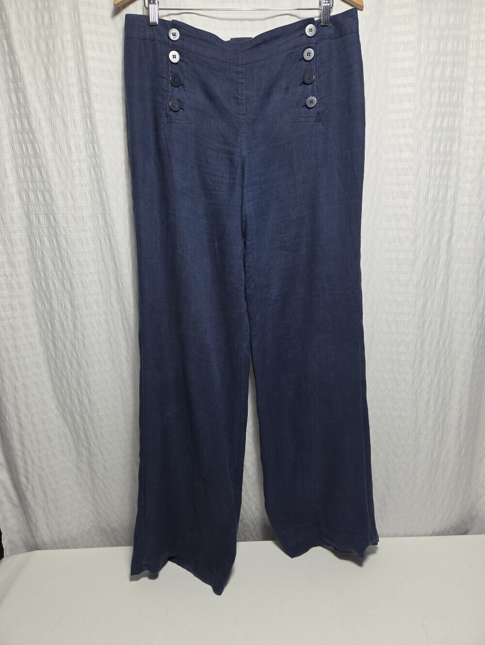 Max Studio 100% Linen Wide Leg Sailor Pants. Ladies Size 8